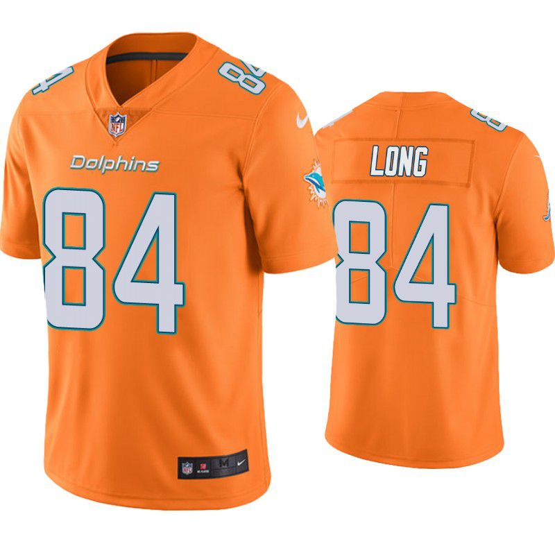 Men Miami Dolphins 84 Hunter Long Nike Oragne Color Rush Limited NFL Jersey